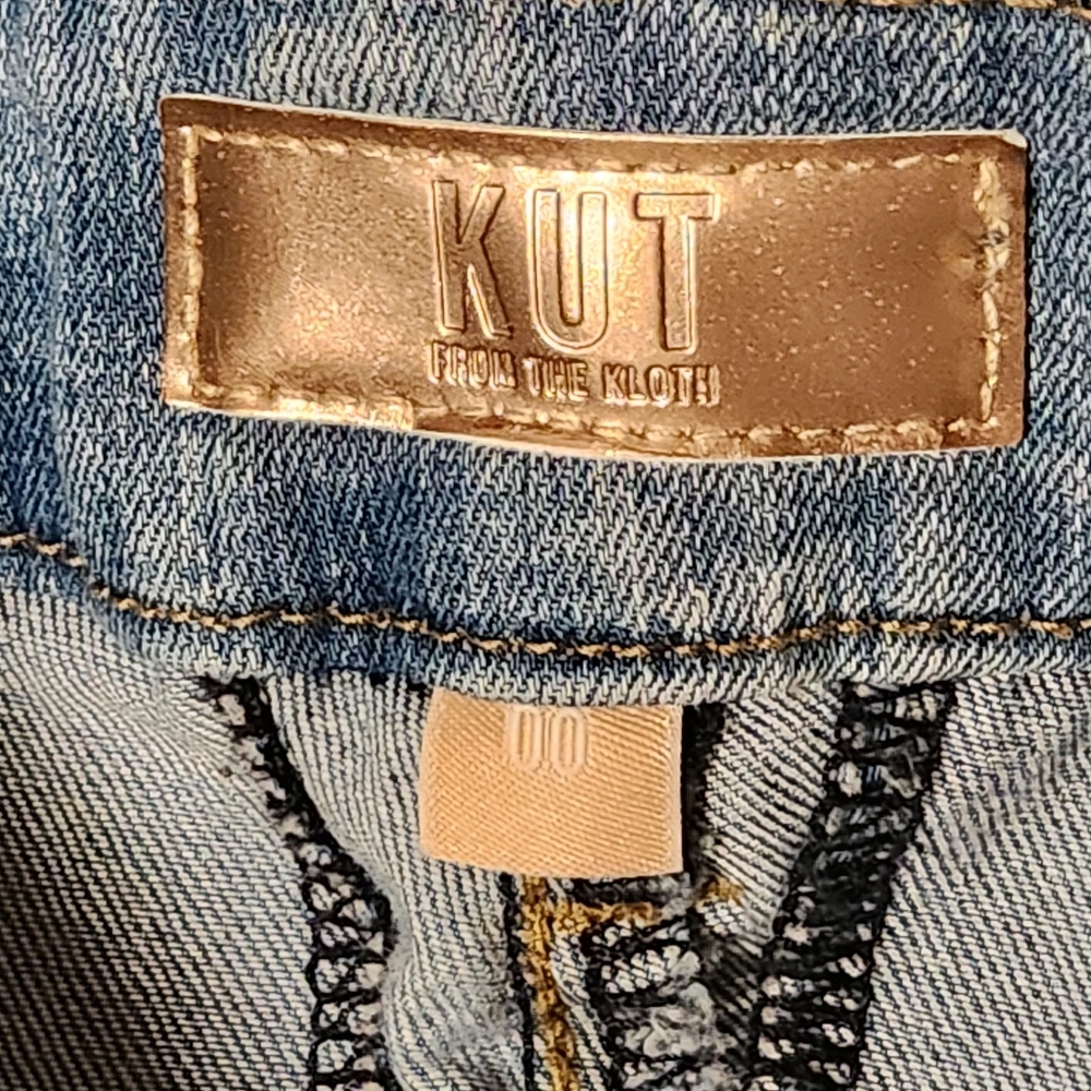 Kut From The Kloth Natalie  Jeans Womens Sz 00 Flare Mid Rise Stretch Light Wash - Picture 10 of 12
